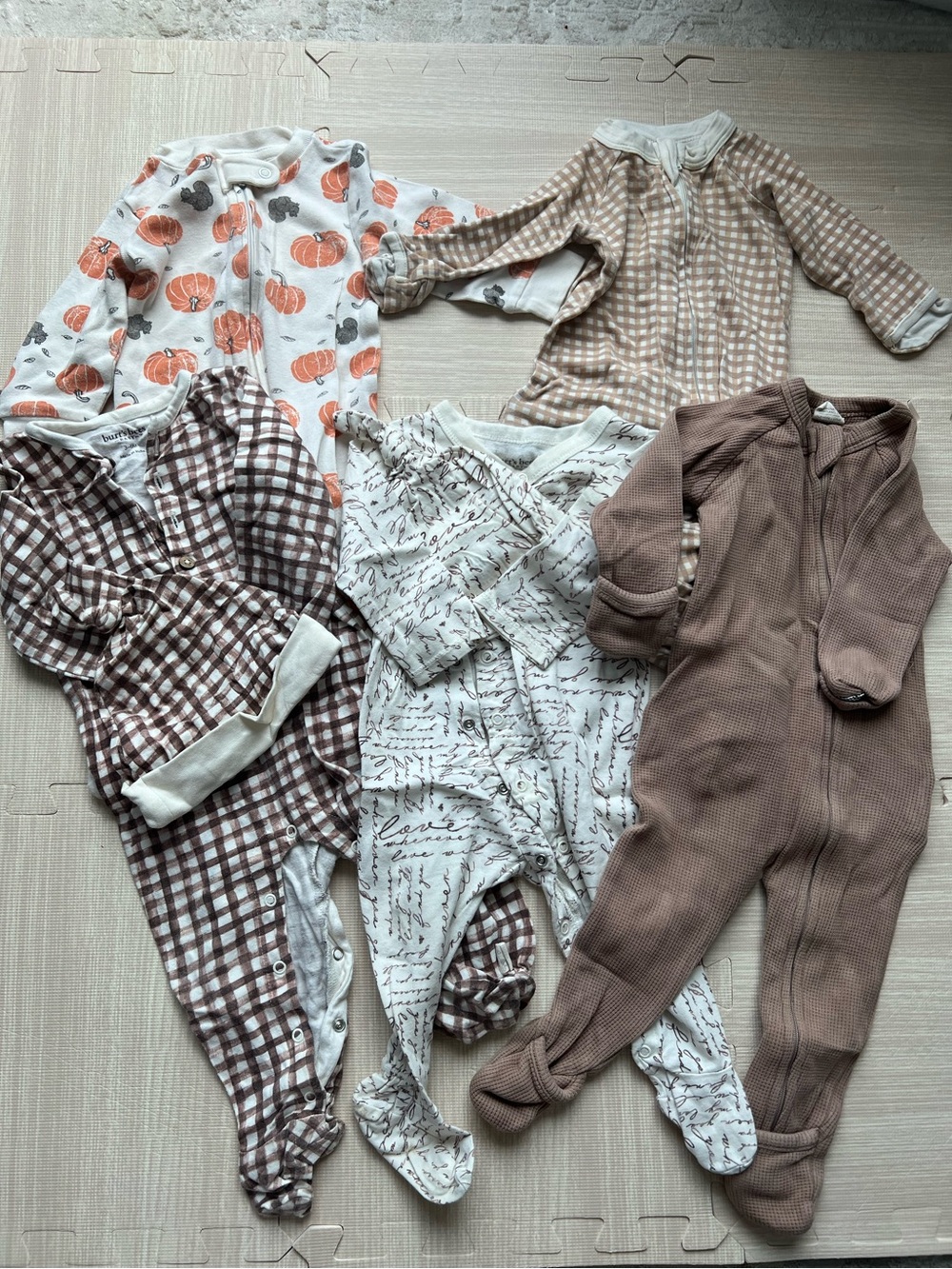 Baby boy organic cotton fall clothing bundle size 3-6 months set of 5 outfits